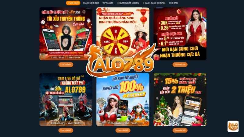 Các chương trình khuyến mãi nổi bật tại nhà cái ALO789 